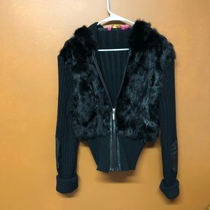Rabbit fur seater jacket. Jennifer J